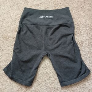 Alphalete High Rise Biker Shorts Dark Gray